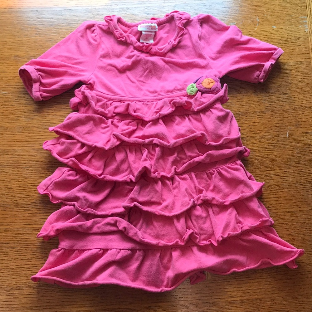 Pink frilly flower dress (3T)